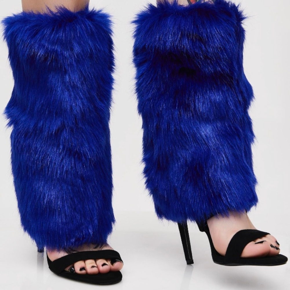 * Royal Warming Heart * Velvet Fur High Heel Boots - Picture 7 of 8